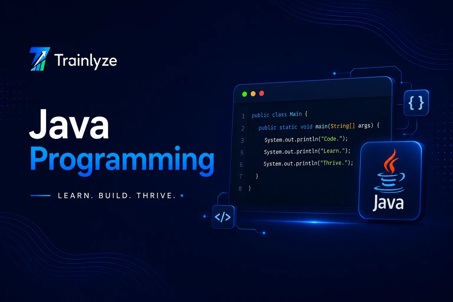 Java Programming Training & Internship Poster